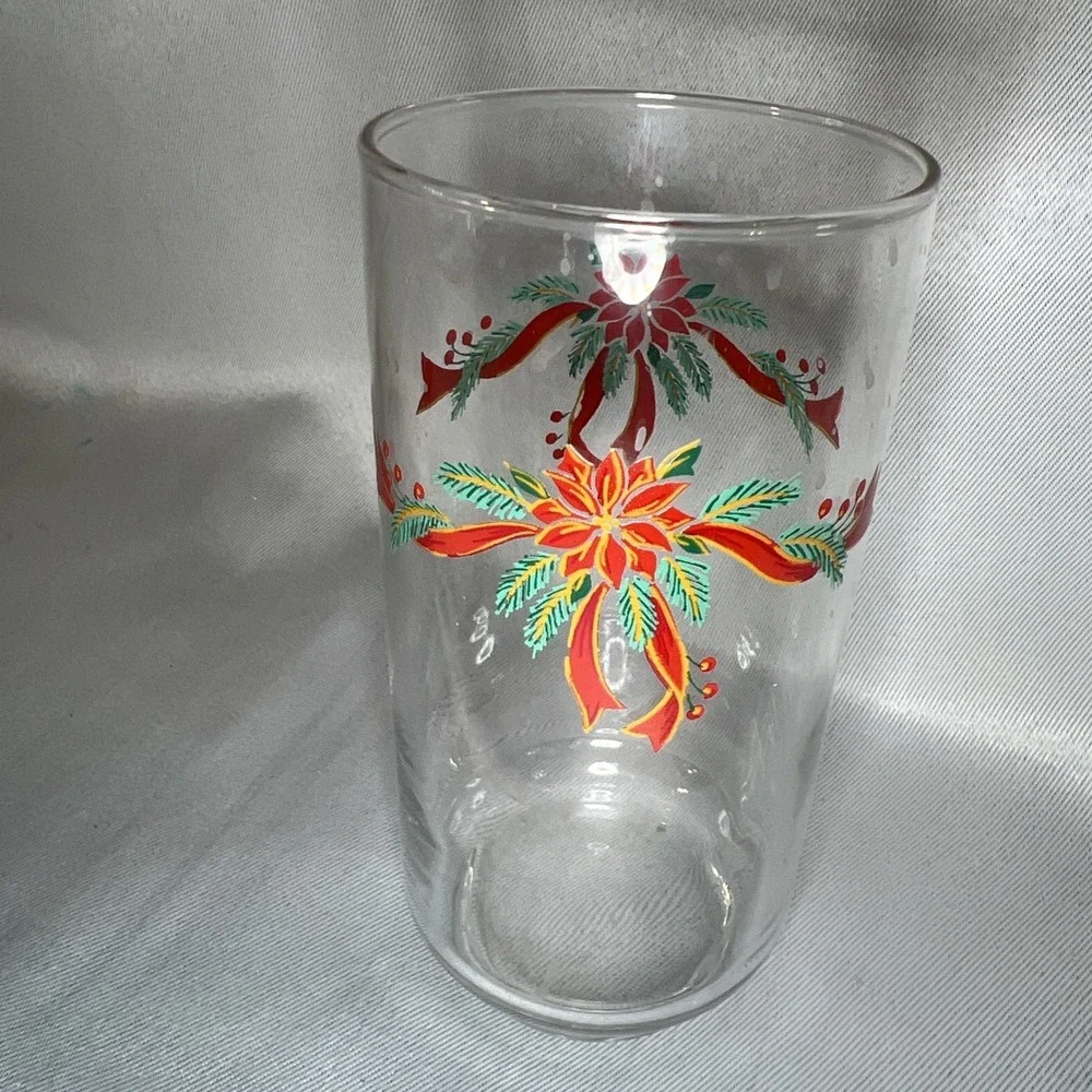 Vintage Libbey Christmas Drinking Glasses Set Of 10 EUC‎ 16 oz Original Box